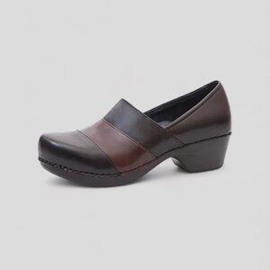 Dansko Tenley Nappa Clog Slip On Brown Black Size 38